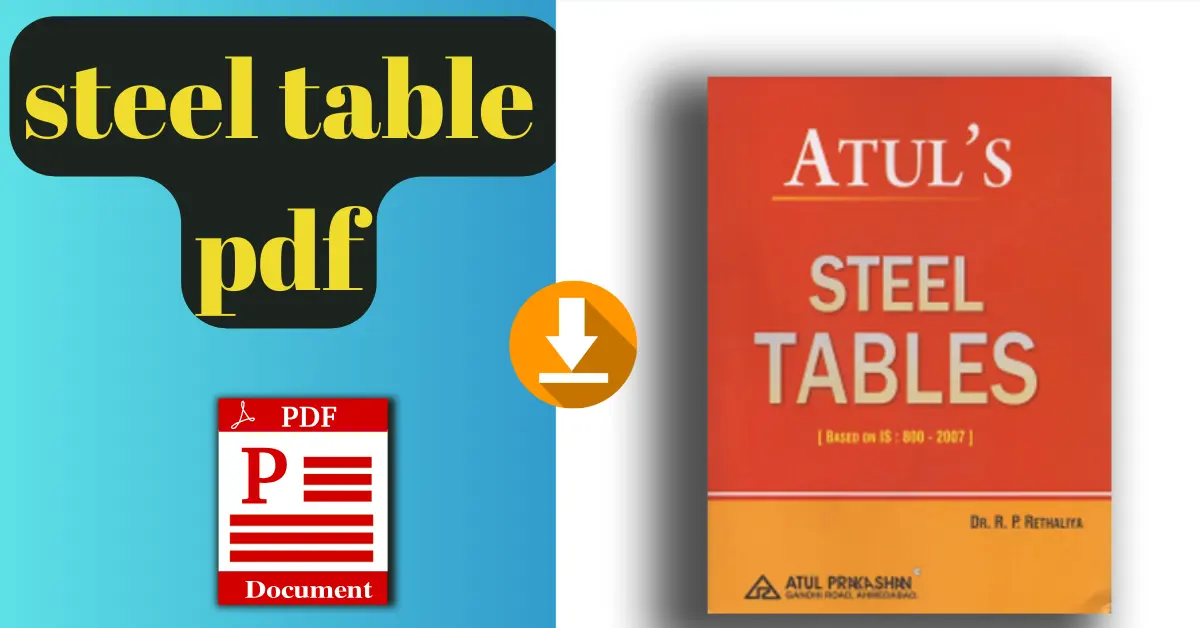 steel table pdf download